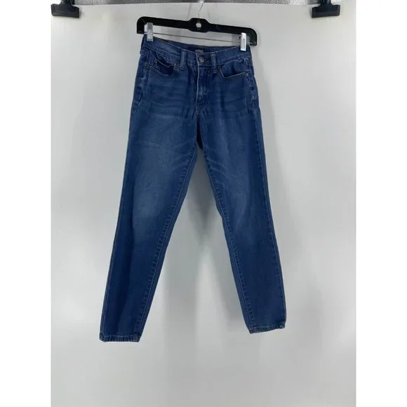 AERO Women's High Rise Medium Wash Skinny Denim Jeans Size 00 - Picture 2 of 11